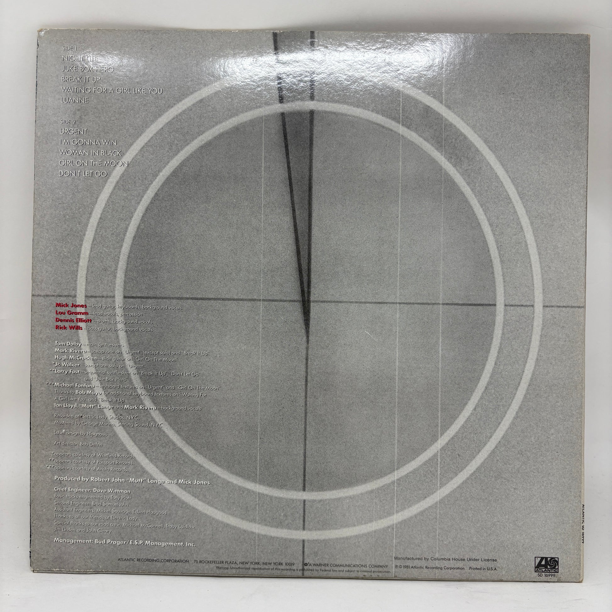 Foreigner : 4 (LP,Album,Club Edition)