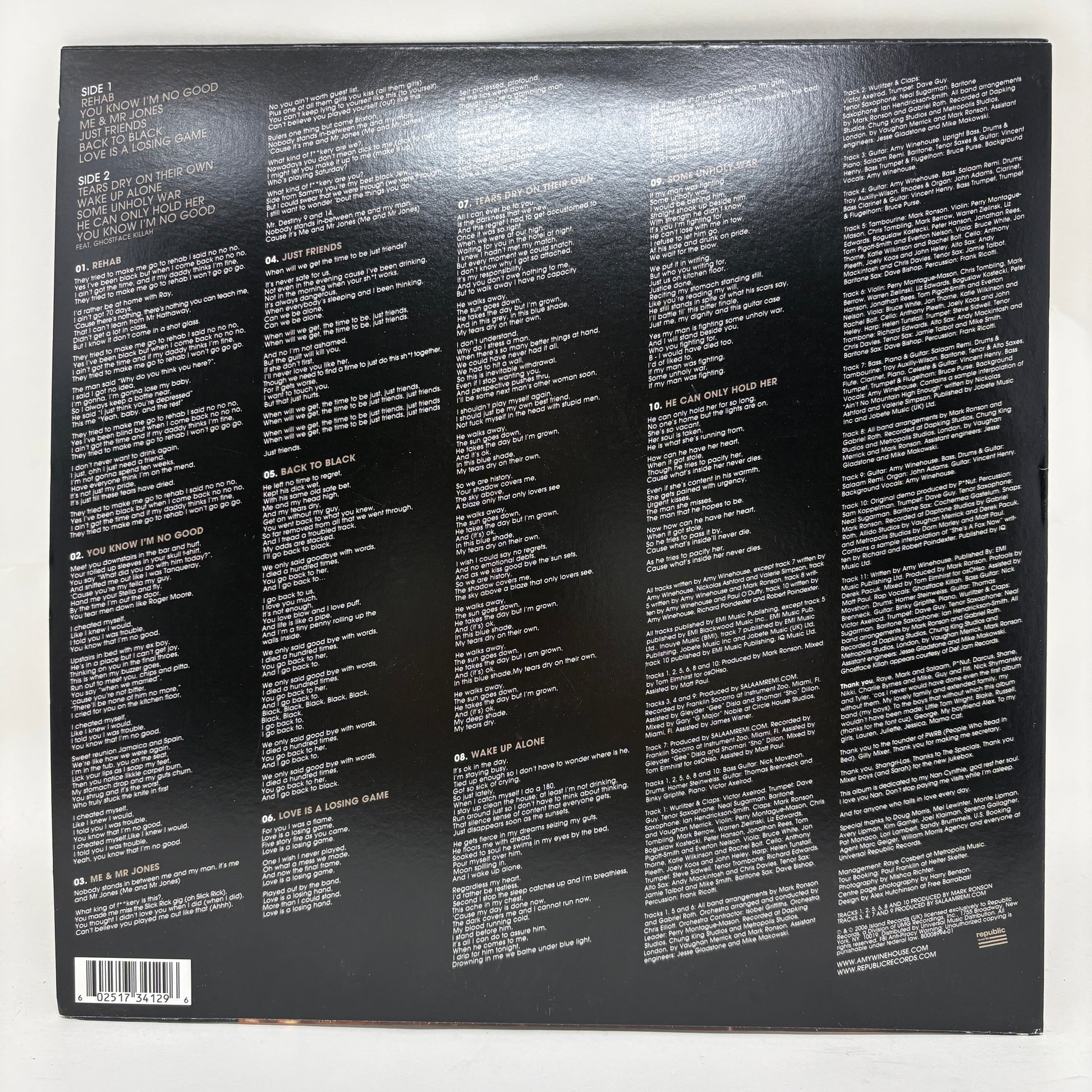 Amy Winehouse : Back To Black (LP,Album,Reissue)