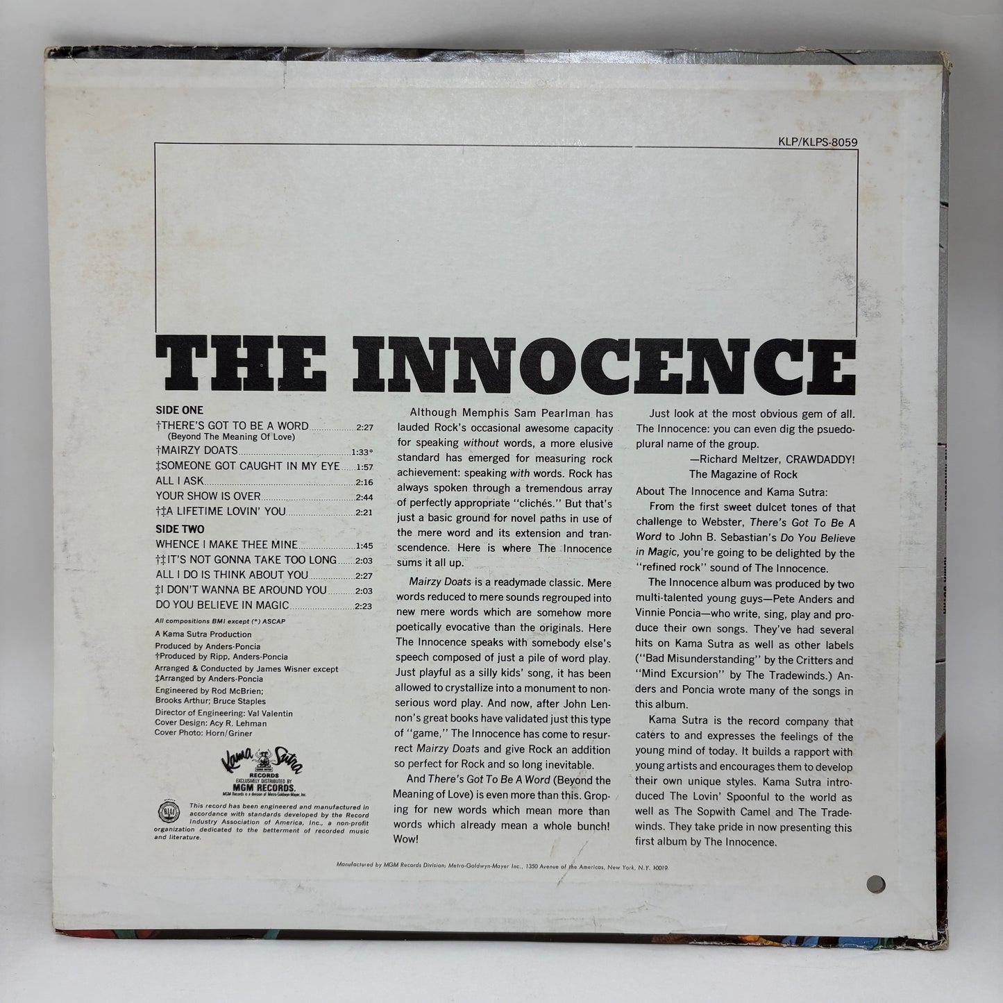 The Innocence : The Innocence (LP,Album,Stereo)
