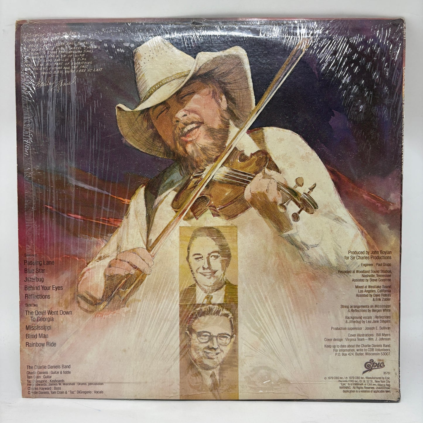 The Charlie Daniels Band : Million Mile Reflections (LP,Album)