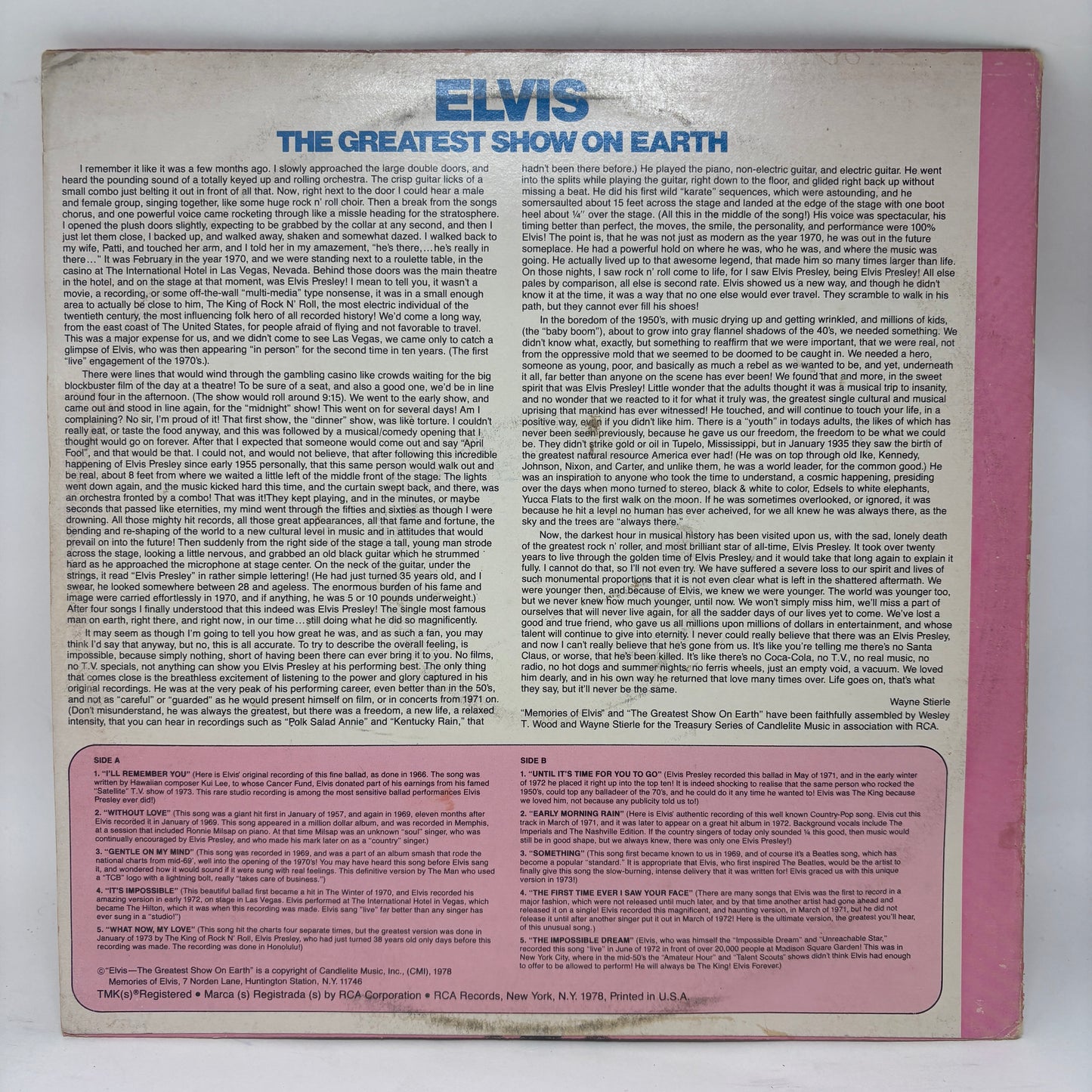 Elvis Presley : Elvis In The Greatest Show On Earth (LP,Compilation)