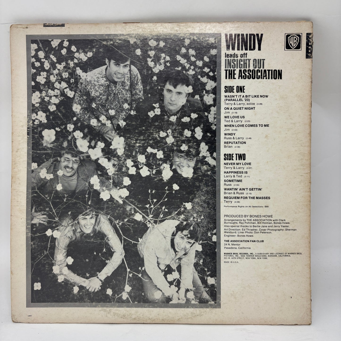 The Association (2) : Insight Out • Windy (LP,Album,Stereo)