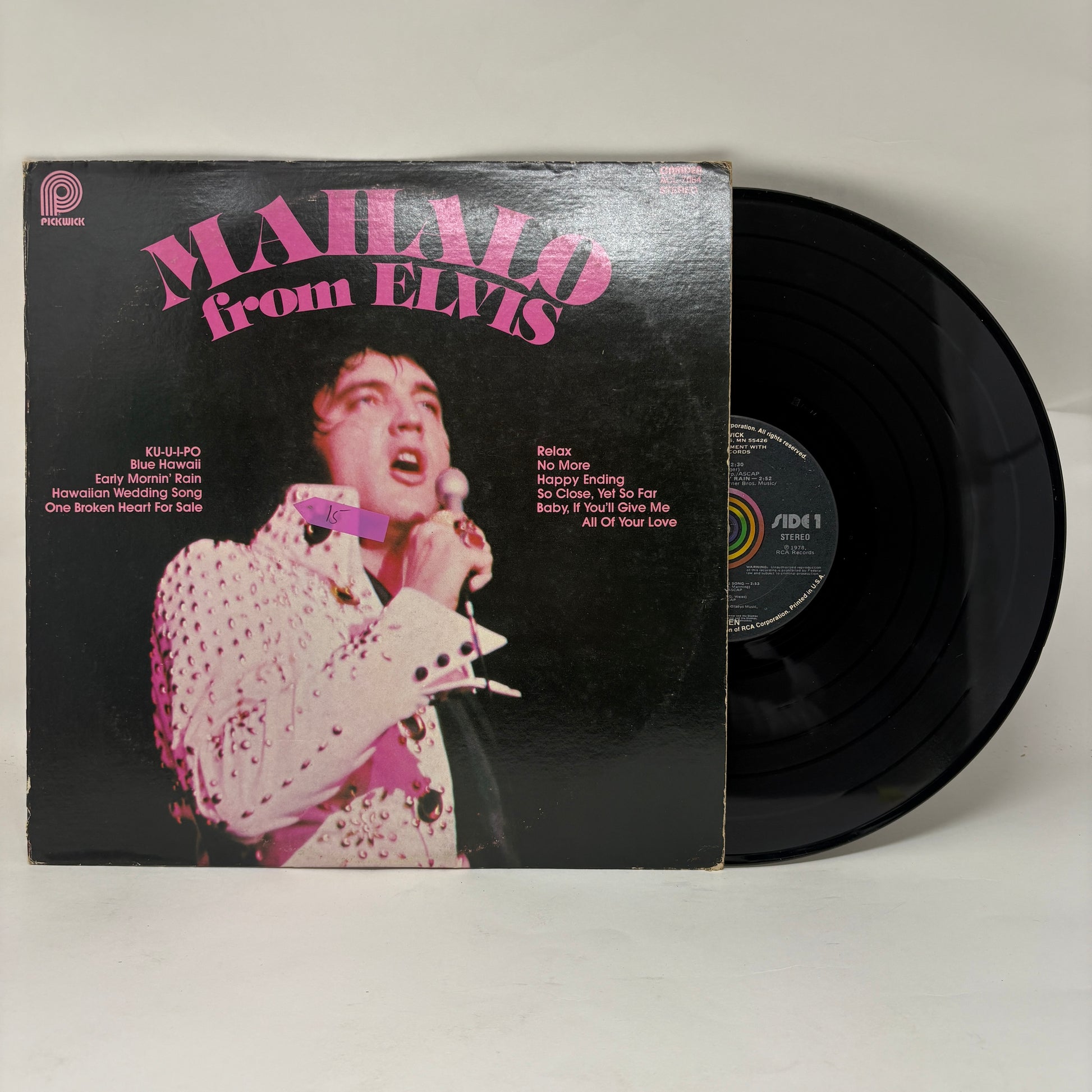 Elvis Presley : Mahalo From Elvis (LP,Compilation,Stereo)