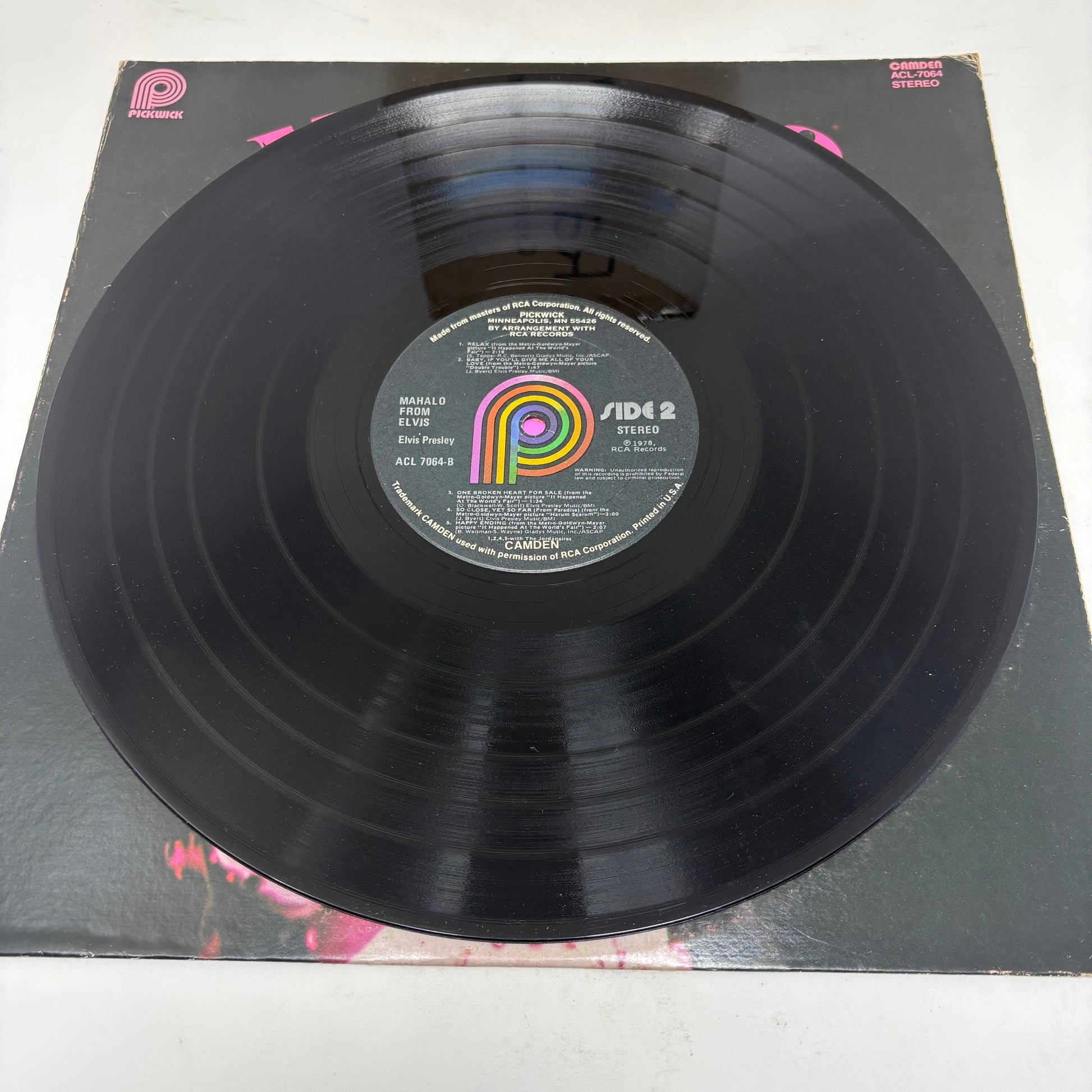 Elvis Presley : Mahalo From Elvis (LP,Compilation,Stereo)