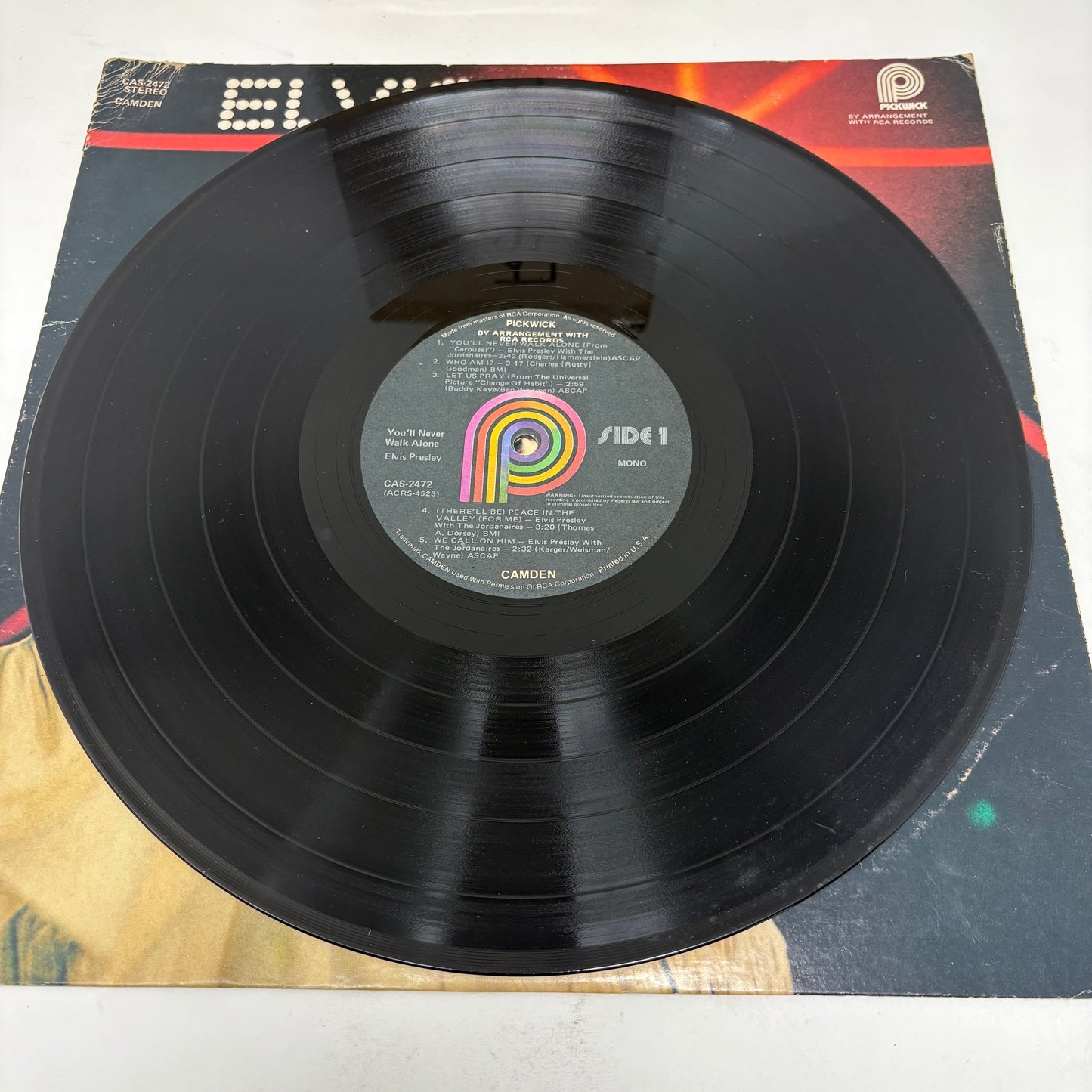 Elvis Presley : You'll Never Walk Alone (LP,Album,Compilation,Reissue,Mono)