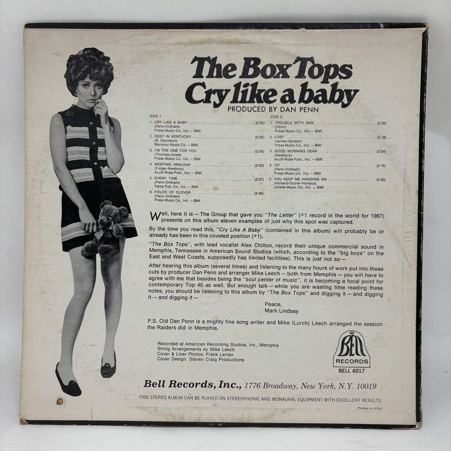 Box Tops : Cry Like A Baby (LP,Album,Stereo)
