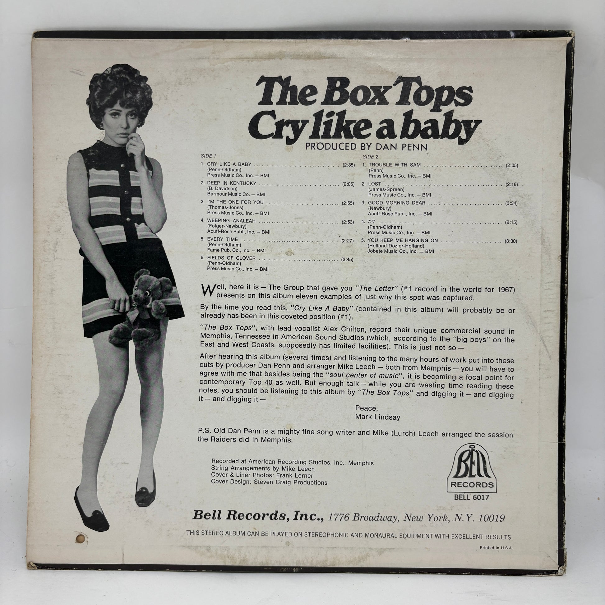 Box Tops : Cry Like A Baby (LP,Album,Stereo)