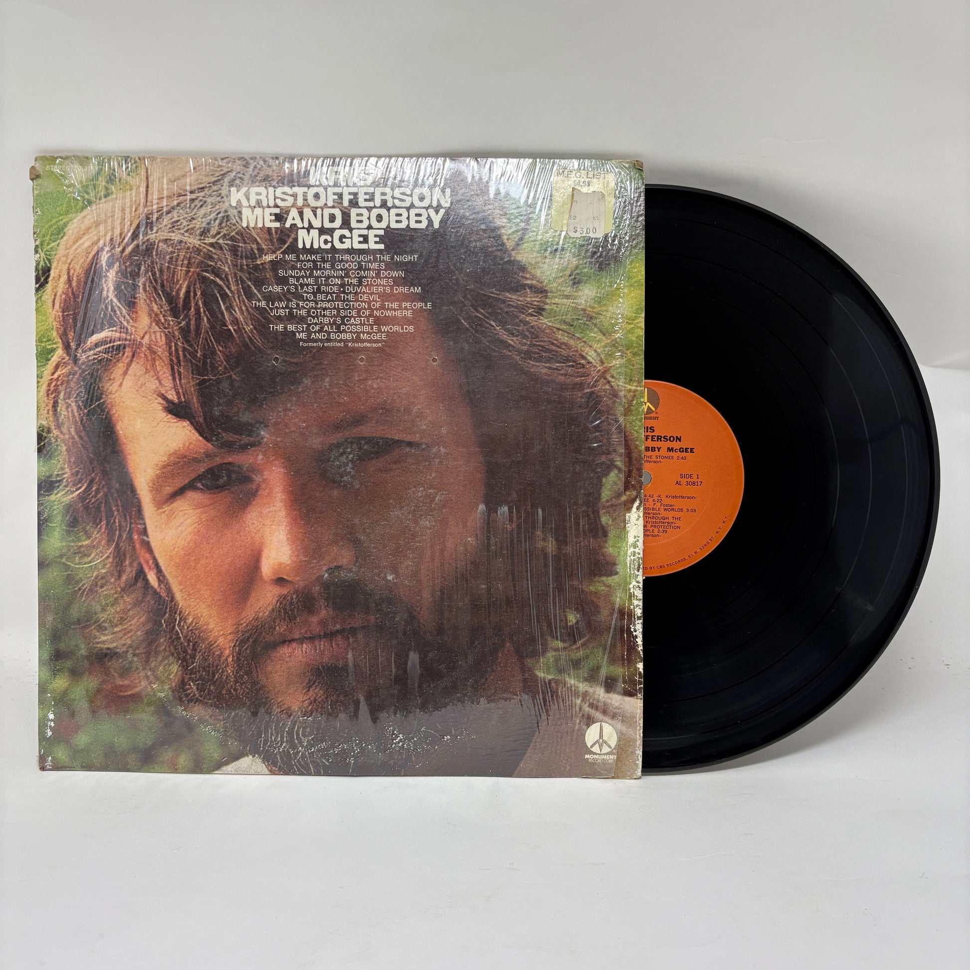 Kris Kristofferson : Me And Bobby McGee (LP,Album,Reissue)