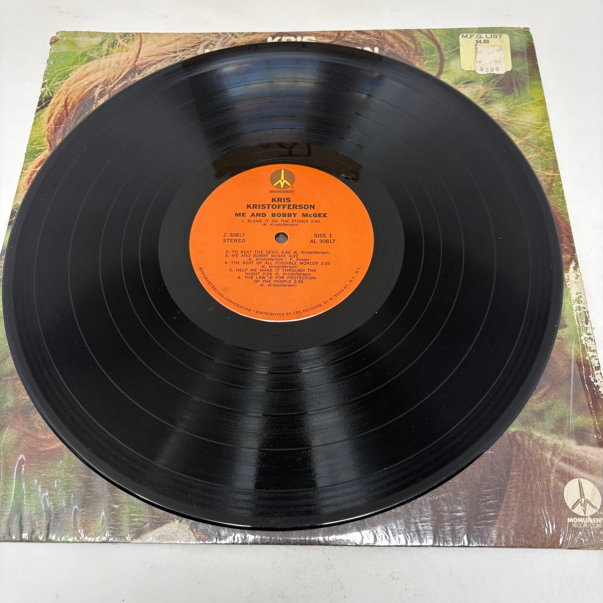 Kris Kristofferson : Me And Bobby McGee (LP,Album,Reissue)
