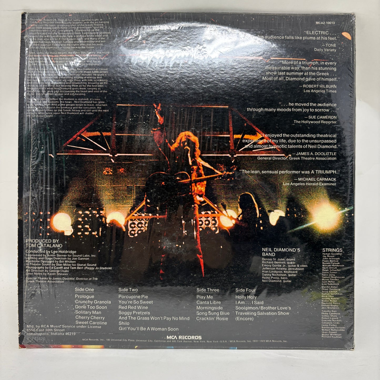 Neil Diamond : Hot August Night (LP,Album,Club Edition,Reissue)