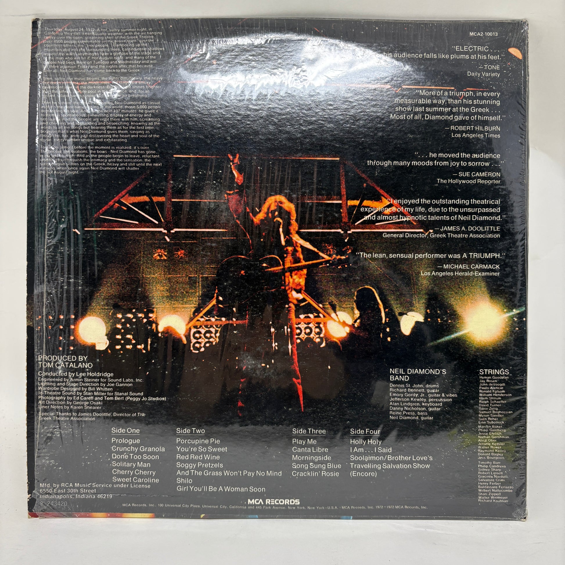 Neil Diamond : Hot August Night (LP,Album,Club Edition,Reissue)