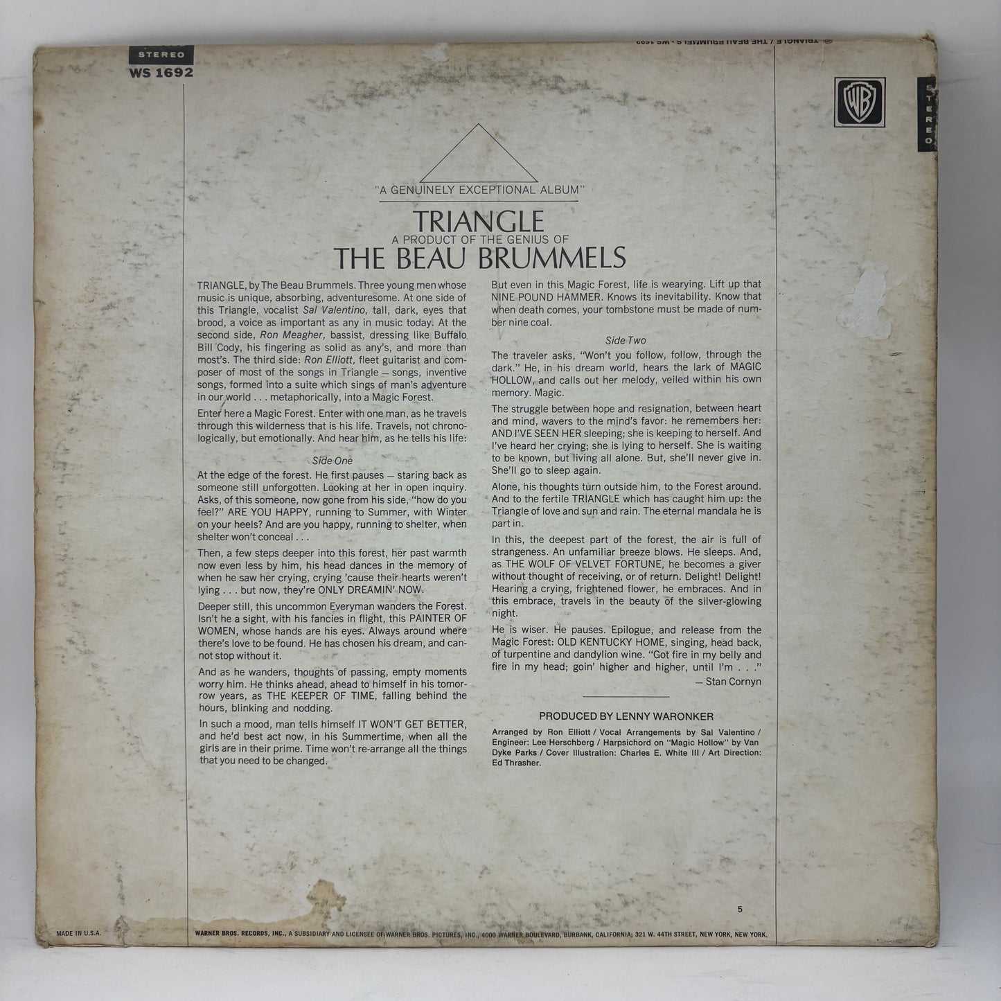 The Beau Brummels : Triangle (LP,Album,Stereo)