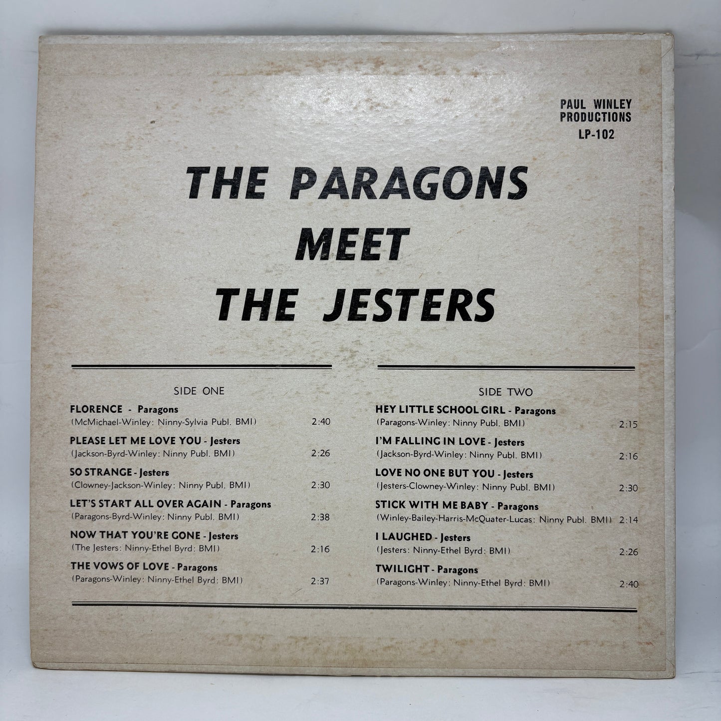 The Paragons (2) / The Jesters (2) : The Paragons Meet The Jesters (LP,Reissue)