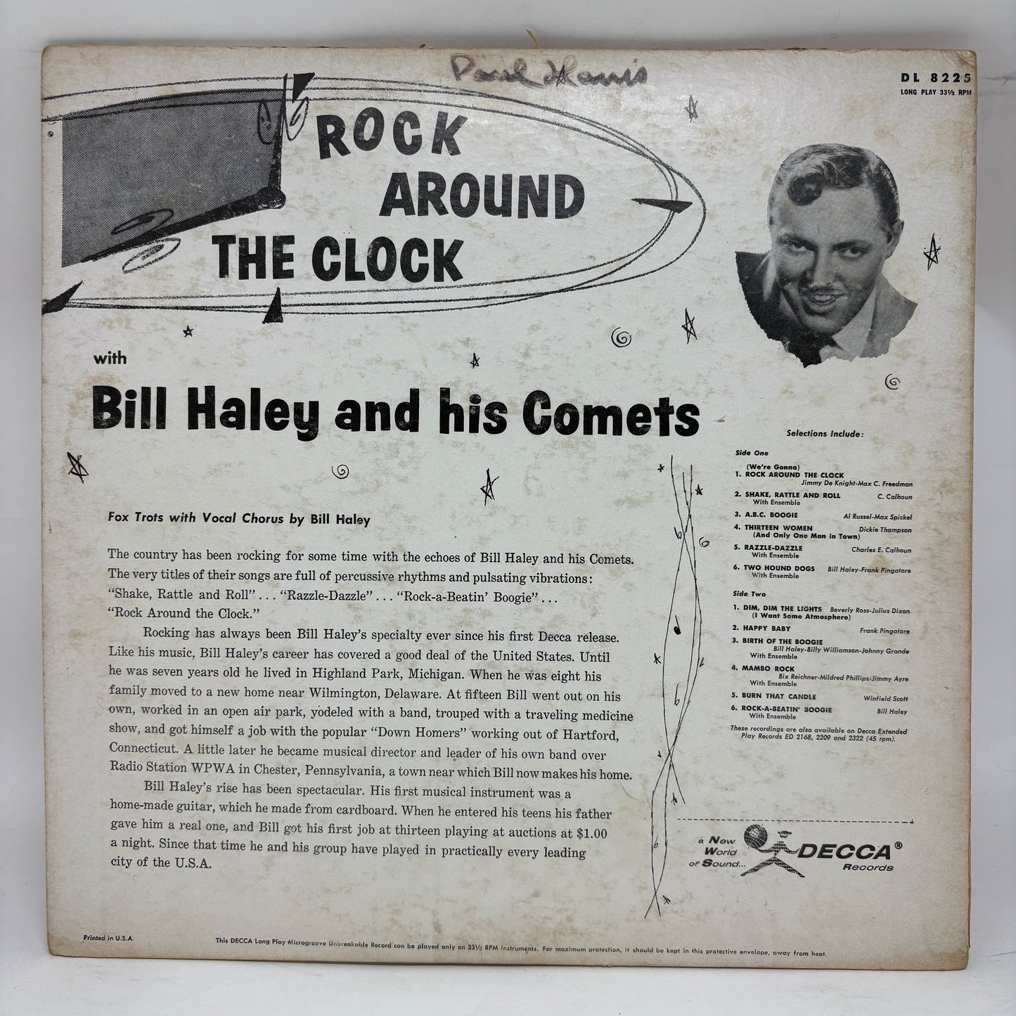 Bill Haley And His Comets : Rock Around The Clock (LP,Compilation,Mono)