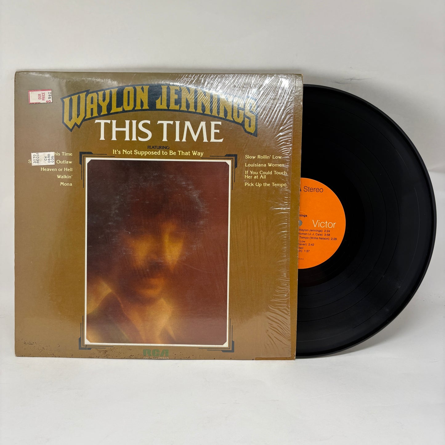 Waylon Jennings : This Time (LP,Album,Reissue)