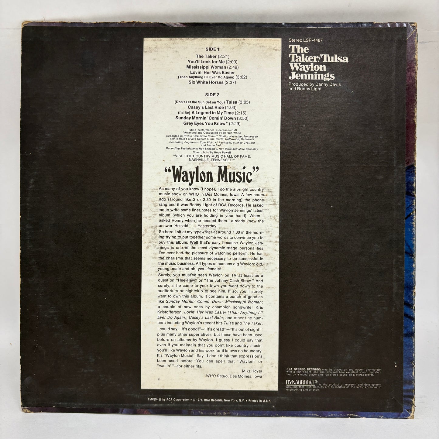 Waylon Jennings : The Taker / Tulsa (LP,Album)