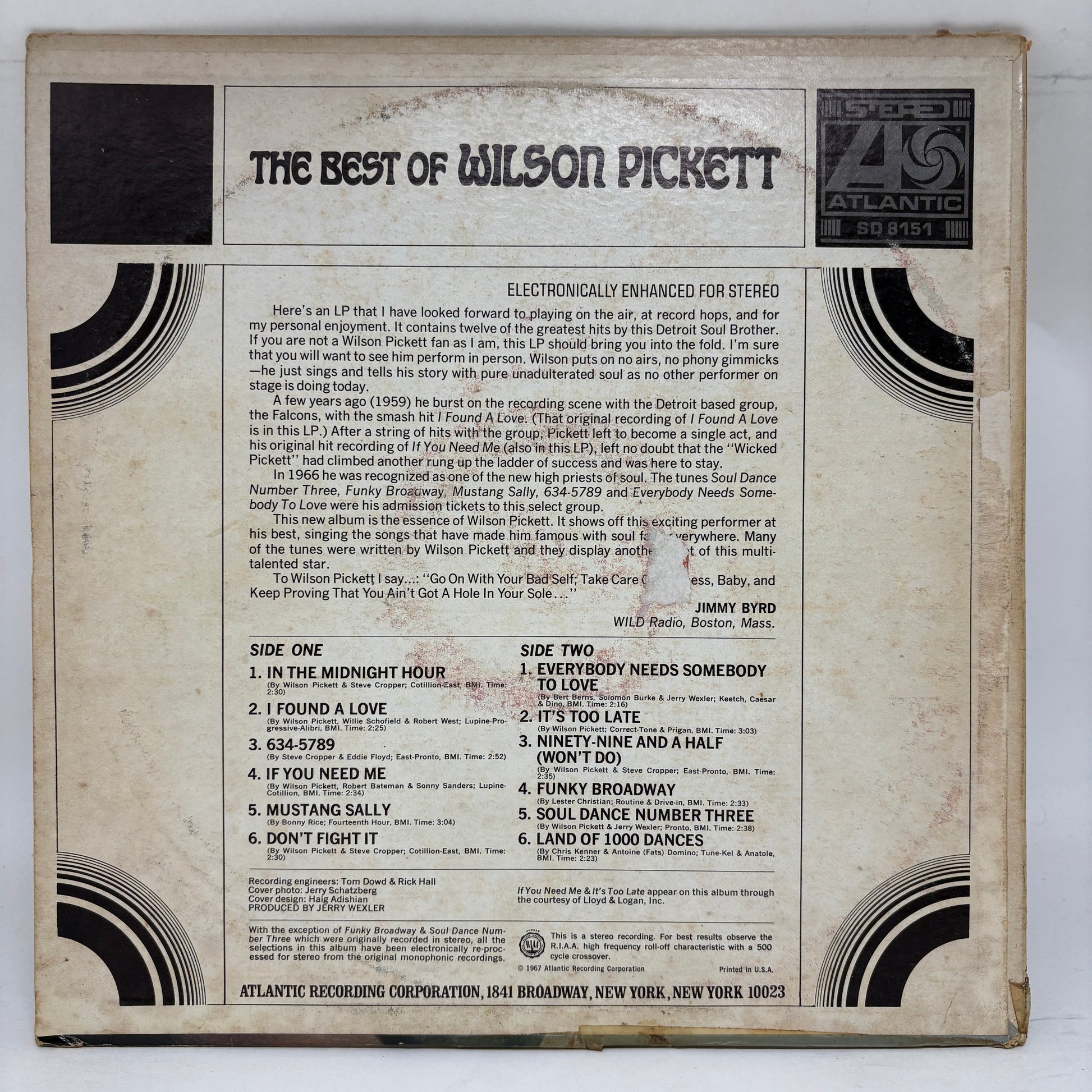 Wilson Pickett : The Best Of Wilson Pickett (LP,Compilation,Reissue,Repress,Stereo)