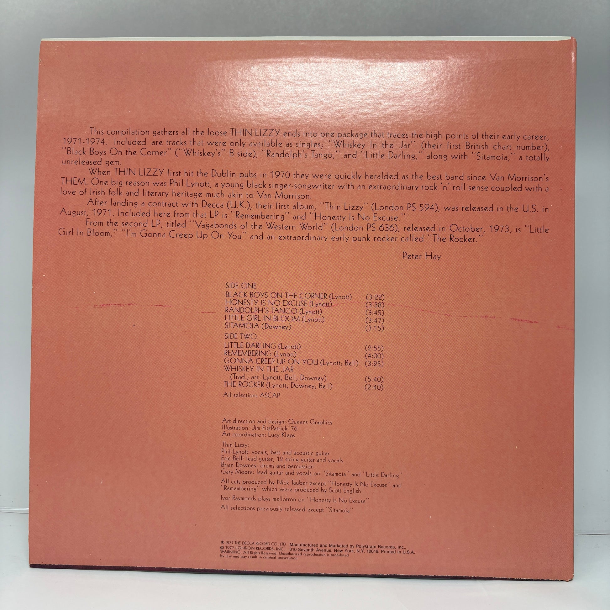 Thin Lizzy : Rocker (1971-1974) (LP,Compilation,Reissue,Stereo)