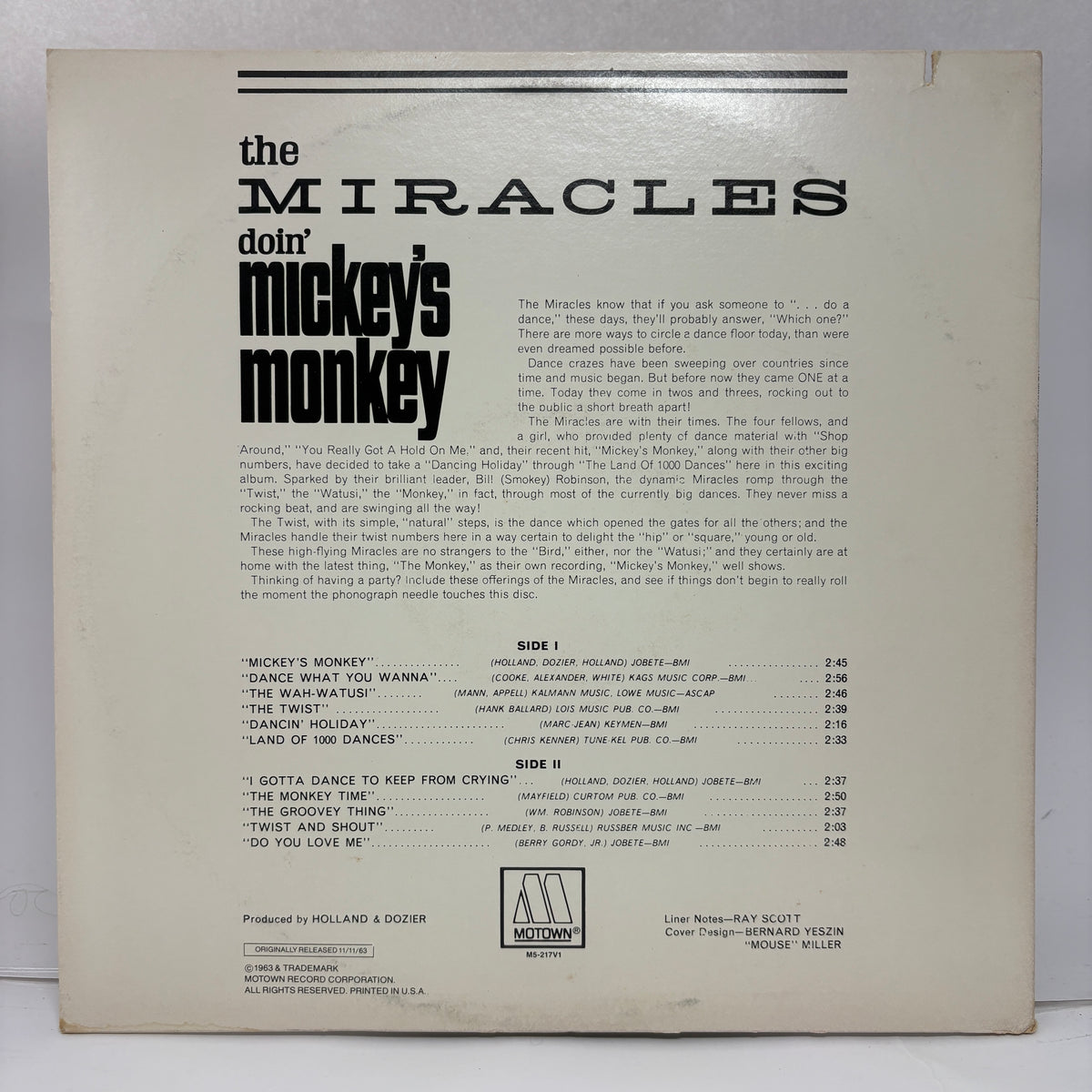 The Miracles : Doin' Mickey's Monkey (LP,Reissue)