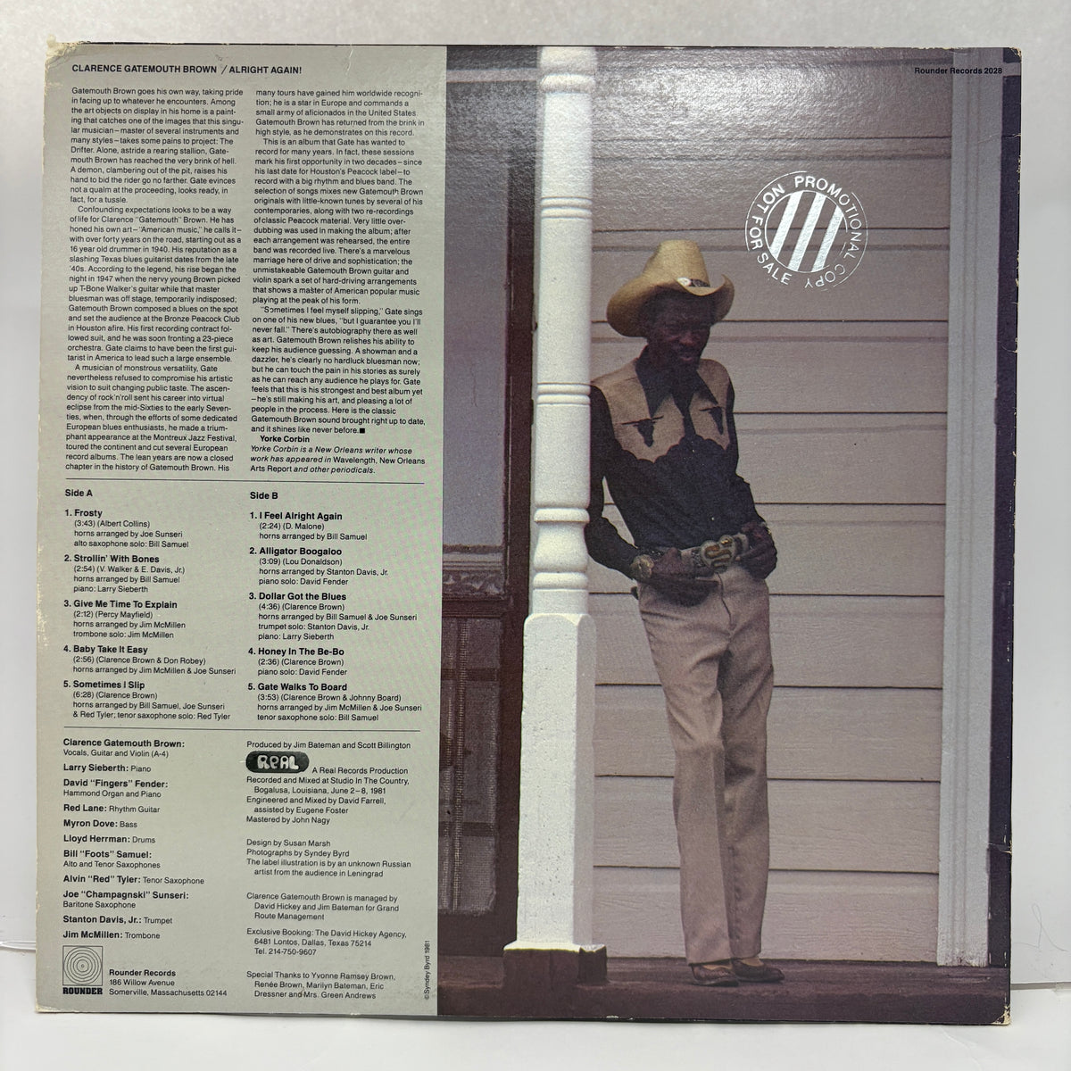 Clarence "Gatemouth" Brown : Alright Again! (LP,Album)