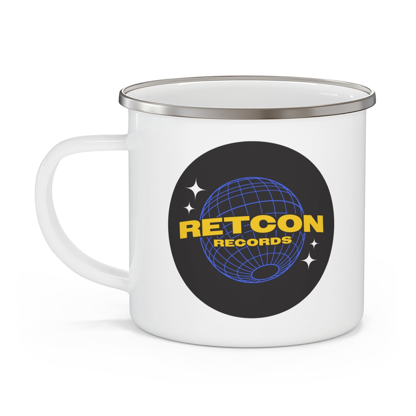 Retcon Records Enamel Camping Mug