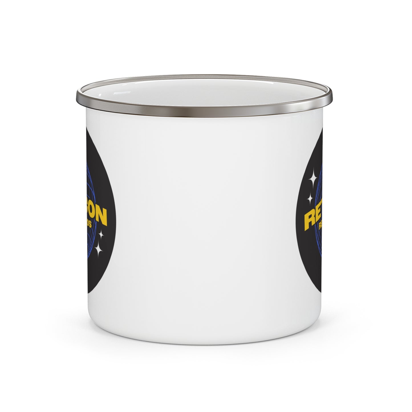 Retcon Records Enamel Camping Mug