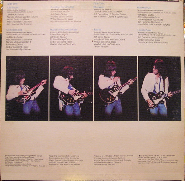 Jeff Beck : Wired (LP,Album,Reissue)