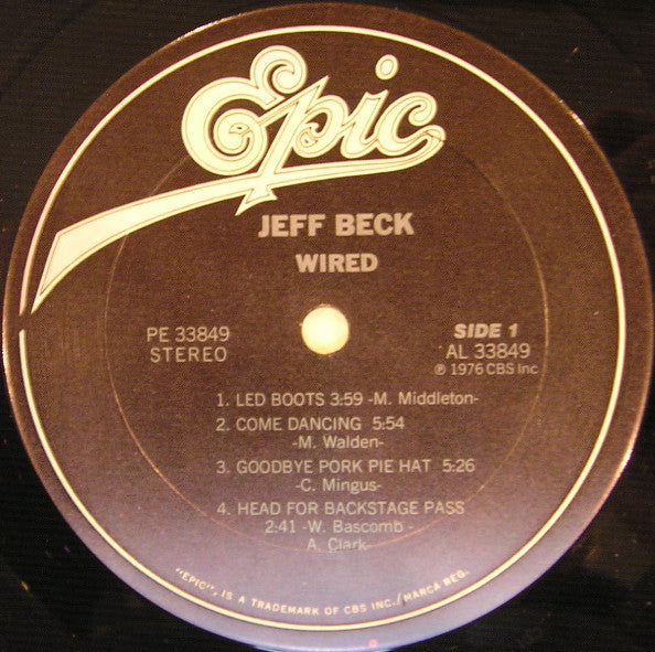 Jeff Beck : Wired (LP,Album,Reissue)