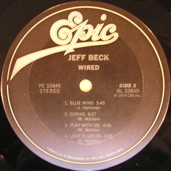 Jeff Beck : Wired (LP,Album,Reissue)