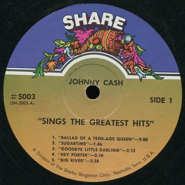 Johnny Cash : Sings The Greatest Hits (LP,Album,Compilation,Stereo,Reissue)