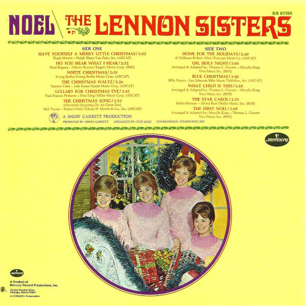 The Lennon Sisters : Noel (LP,Album,Stereo)